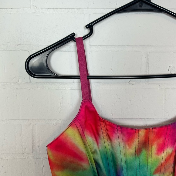 NWT Current Mood Dollskill Rainbow Corset Top - Picture 2 of 6